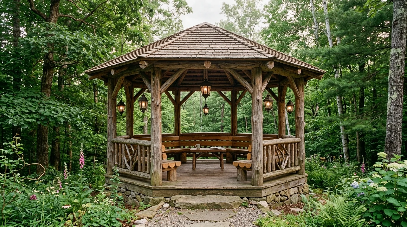 Garden-Framed Gazebo